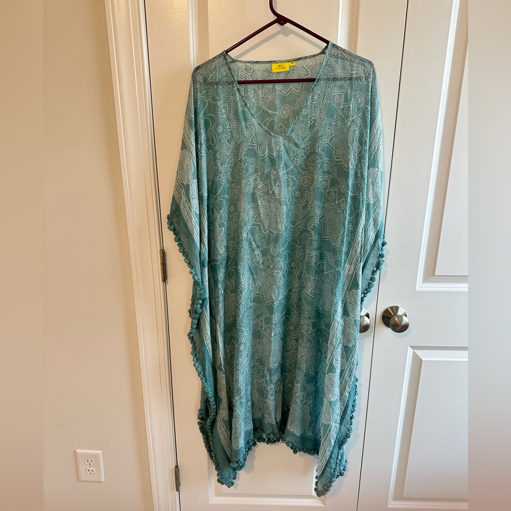 Roller Rabbit Teal Paisley Swim Coverup